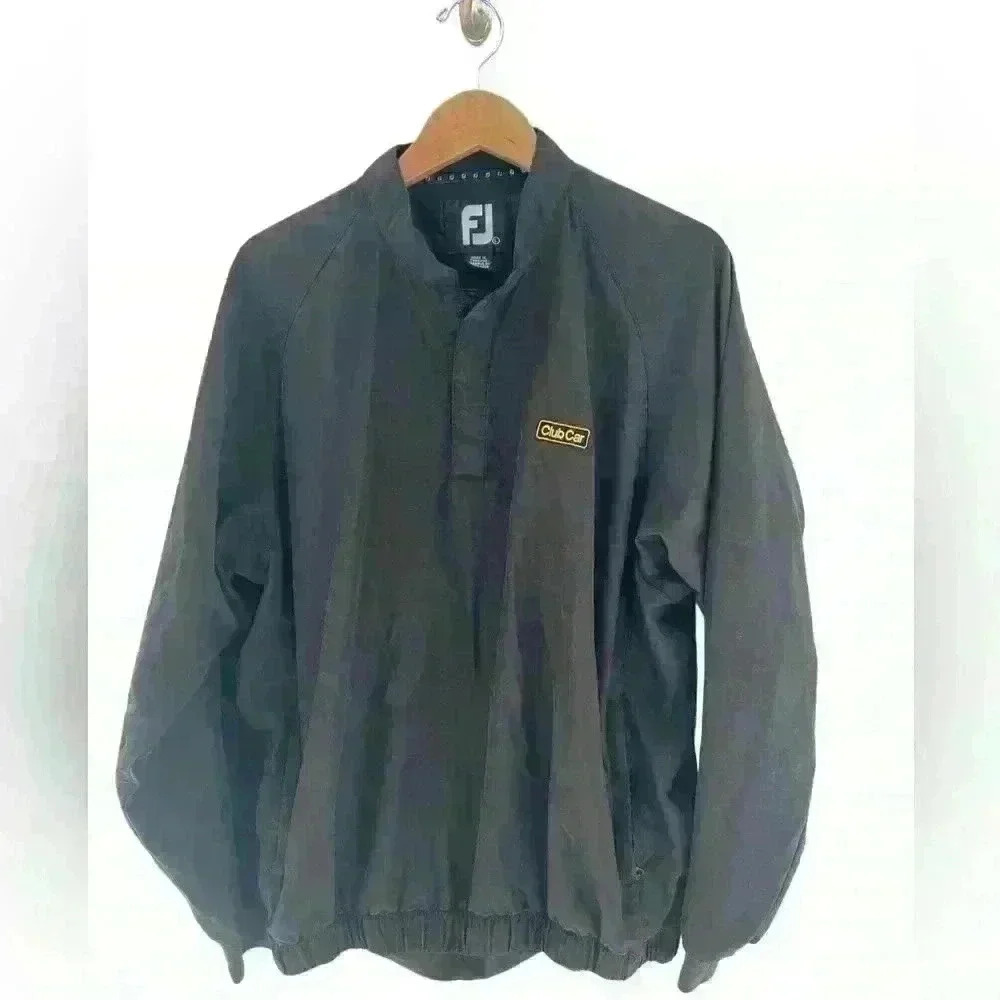 Footjoy Men’s Golf Pullover Windbreaker. Black Size Large
